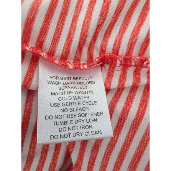 Masters Tech Mens Golf Polo Shirt Large Orange White Striped Short Sleeve Logo - Picture 7 of 10